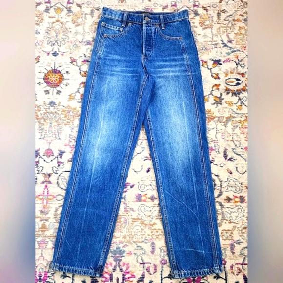 Banana Republic Denim - Banana Republic, Womens Denim High Rise Straight Blue Jeans Pants, sz 24